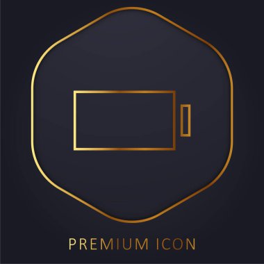 Pil altın çizgisi prim logosu veya simgesi