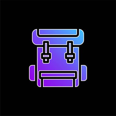 Sırt çantası mavi gradyan vektör simgesi