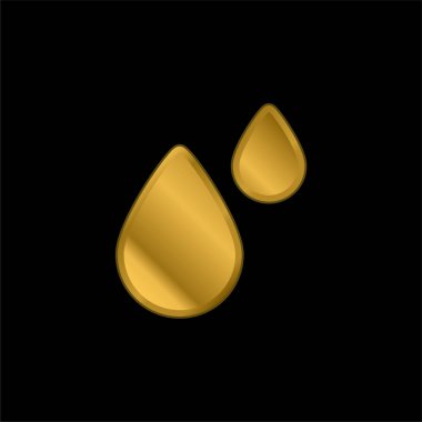 Kan Düşürme Altın kaplama metalik simge veya logo vektörü