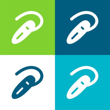 Bluetooth Kulaklık Düz 4 renk minimal simgesi seti