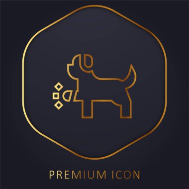 Animal golden line premium logo or icon clipart