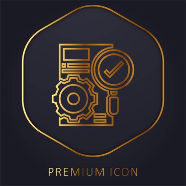 Accuracy golden line premium logo or icon clipart
