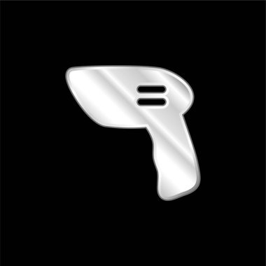 Çubuk Kod Tarayıcı gümüş kaplama metalik simge