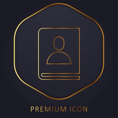 Gündem altın çizgisi prim logosu veya simgesi