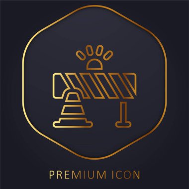 Barricade golden line premium logo or icon clipart