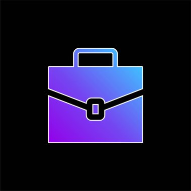 Evrak çantası mavi gradyan vektör simgesi