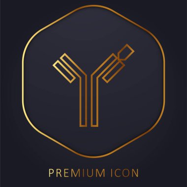 Antikor altın çizgi prim logosu veya simgesi