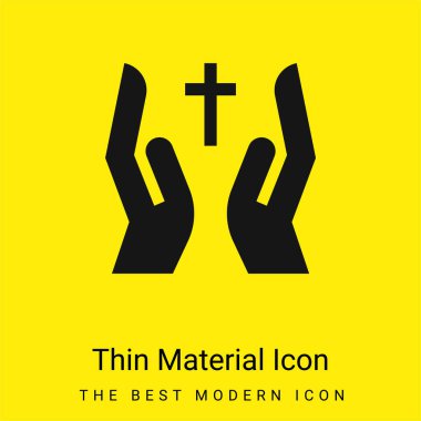 Bless minimal bright yellow material icon clipart