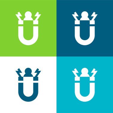 Düz Düz 4 renk simgesi setini çek