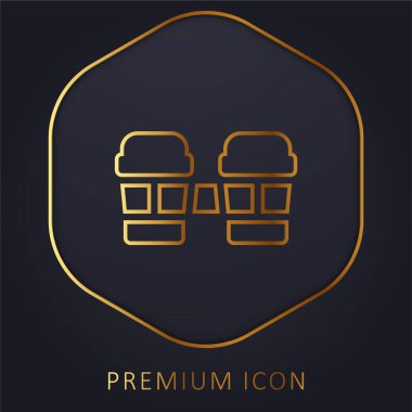 Bongos golden line premium logo or icon clipart