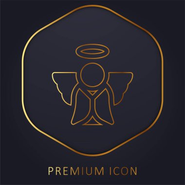 Melek altın çizgisi logosu veya simgesi