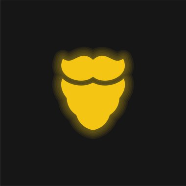 Sakal sarısı parlak neon simgesi