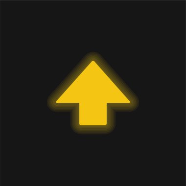 Siyah Ok Parlayan sarı neon simgesini işaret ediyor