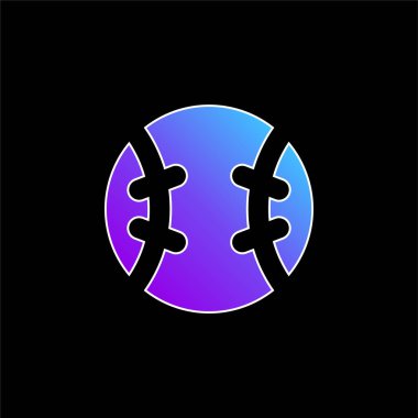 Beyzbol Topu mavi eğimli vektör simgesi