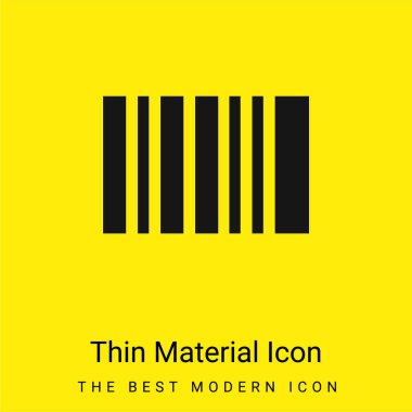 Bar Code minimal bright yellow material icon clipart