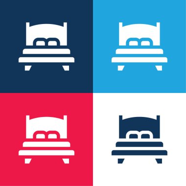 Yatak mavisi ve kırmızı dört renk en küçük simge kümesi