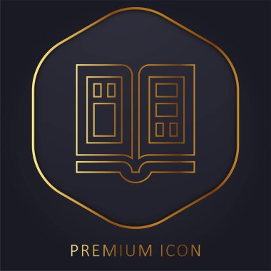 Altın satır premium logosu ya da simgesi