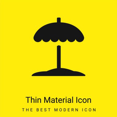 Plaj en az parlak sarı madde simgesi