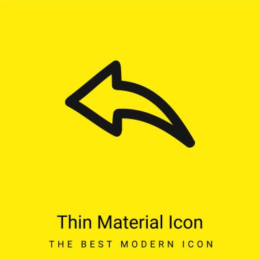 Arka El Çizilmiş Ok Taslak Asgari parlak sarı malzeme simgesi