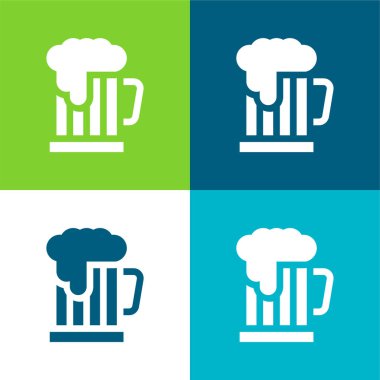 Bira Düz 4 renk en küçük simge kümesi