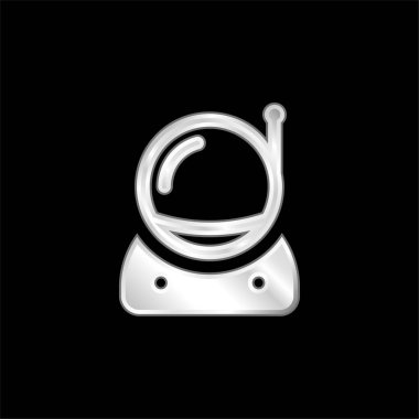 Astronot gümüş kaplama metalik simge