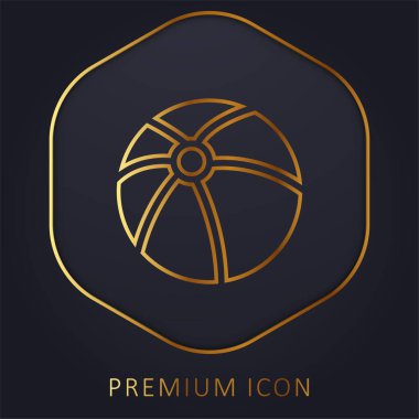 Top altın çizgi premium logo veya simge