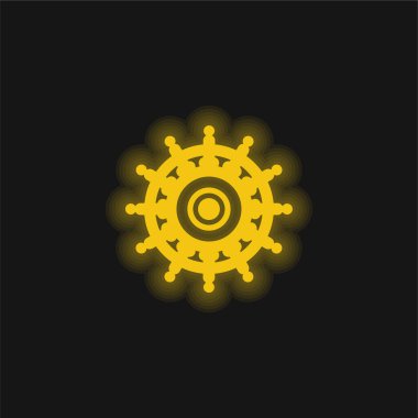 Büyük Miğfer sarı parlak neon simgesi