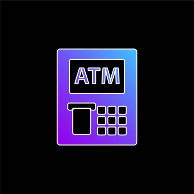 ATM mavi gradyan vektör simgesi
