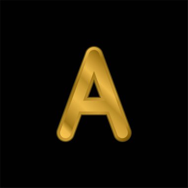 Altın kaplama metalik bir simge veya logo vektörü