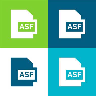 Asf Düz 4 renk en küçük simge kümesi
