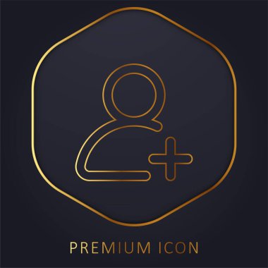 Kullanıcı altın satırı premium logosu ya da simgesi ekle