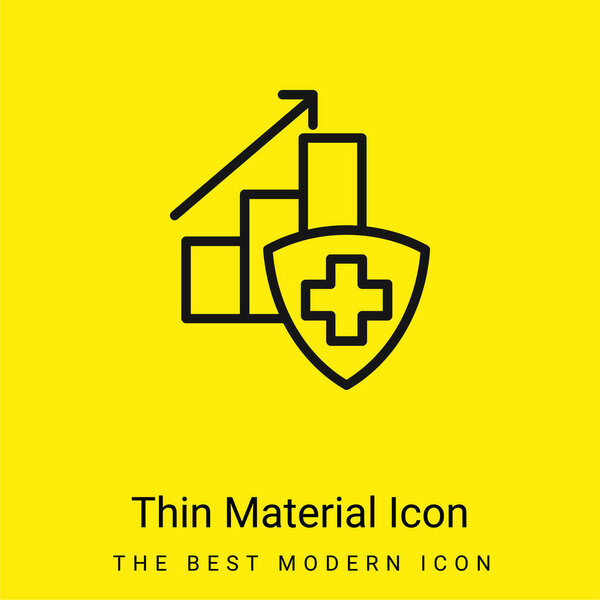 Bar Graph With A Cross minimal bright yellow material icon