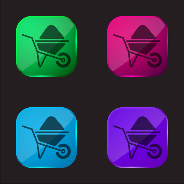 Кнопка четырехцветного стекла