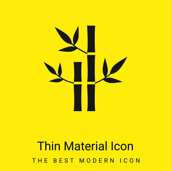 Bamboo Plants Of Spa minimal bright yellow material icon