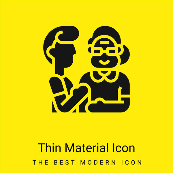 Beneficiary minimal bright yellow material icon