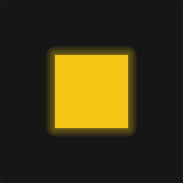 Чёрный квадрат жёлтый светящийся неон