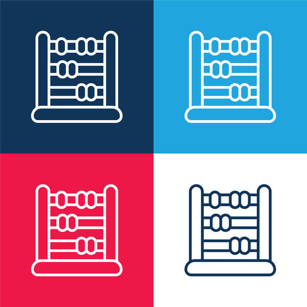 Abacus синий и красный четыре цвета минимальный набор значков