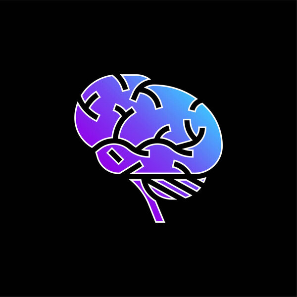 Brains blue gradient vector icon