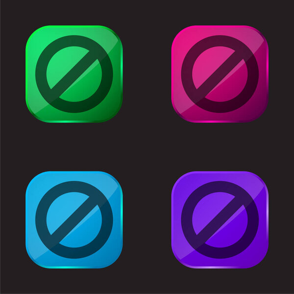 Block four color glass icon