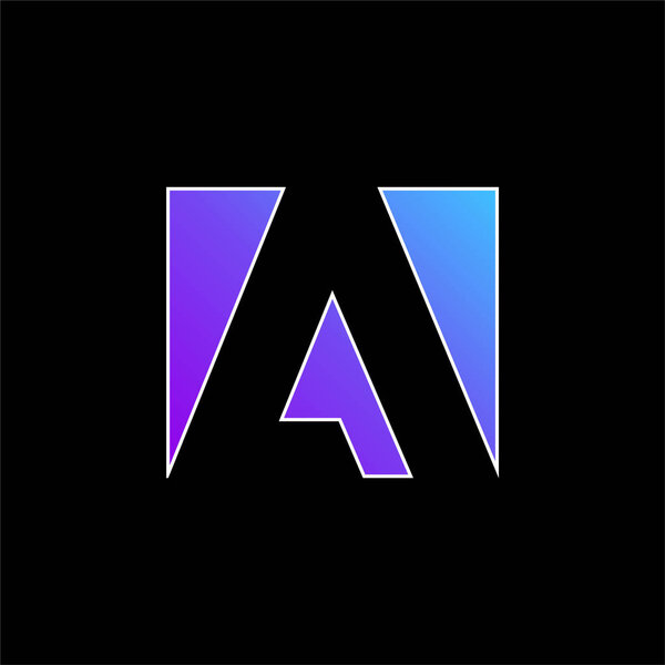Adobe blue gradient vector icon