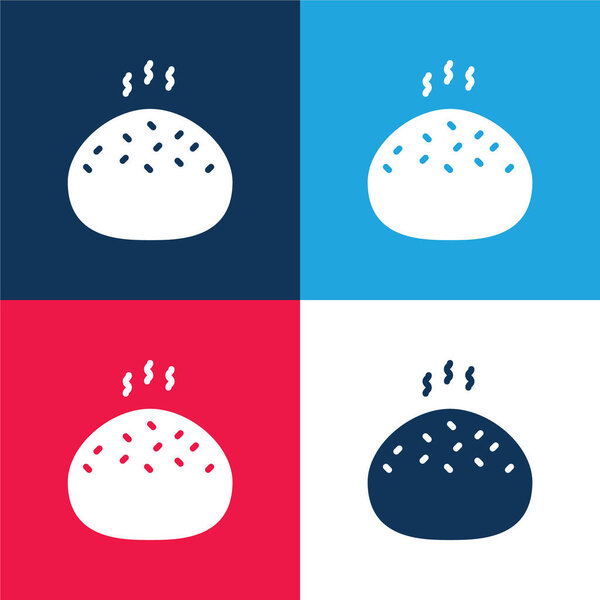 Хлеб Ролл синий и красный четыре цвета минимальный набор значков