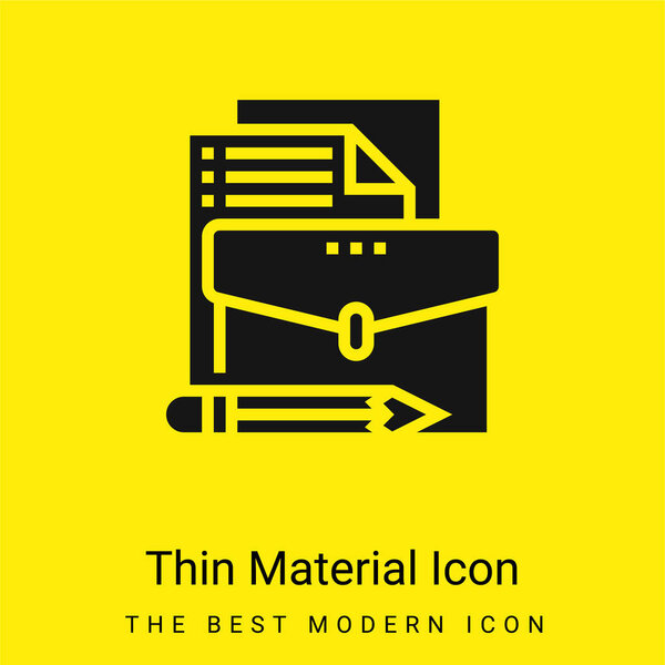 Bag minimal bright yellow material icon