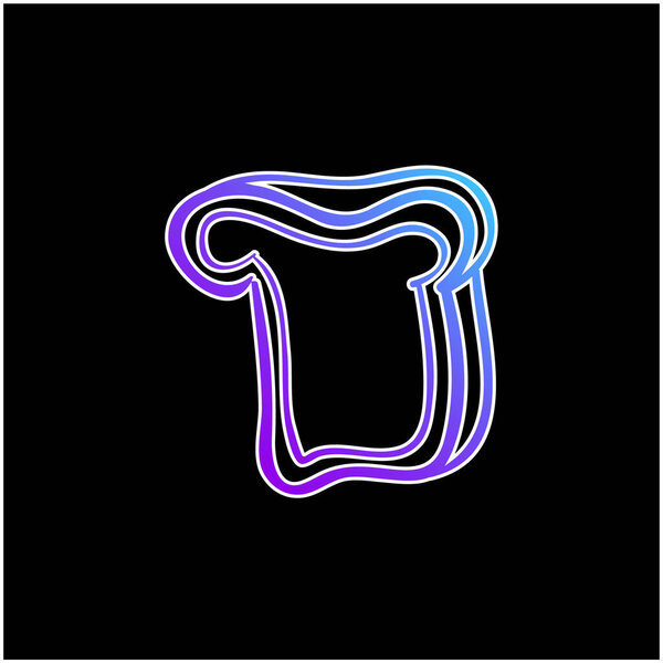 Значок вектора синего градиента пищевых продуктов