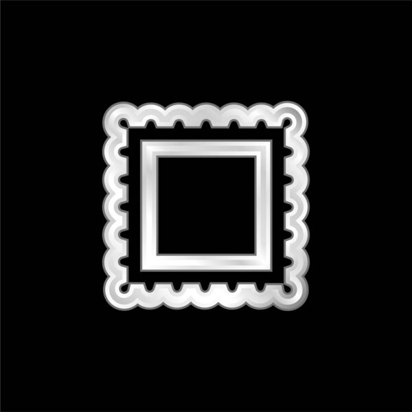 Border For Frame Pictures silver plated metallic icon