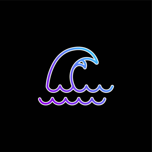 Big Wave blue gradient vector icon