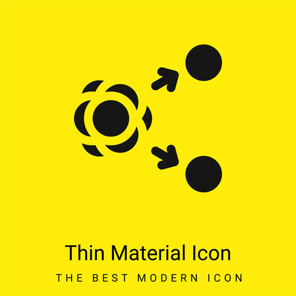 Atom minimal bright yellow material icon