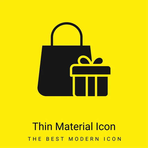 Τσάντα Minimal Φωτεινό Κίτρινο Υλικό Εικονίδιο — Διανυσματικό Αρχείο