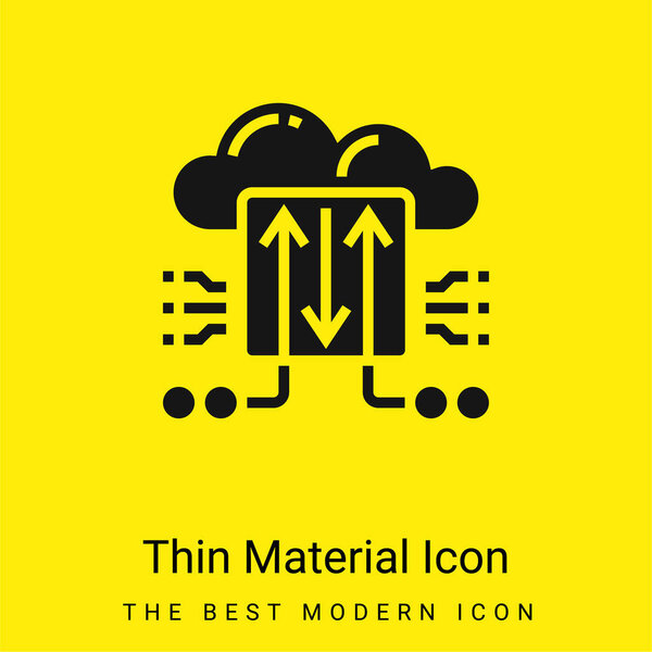 Резервное копирование значка минимального ярко-желтого материала