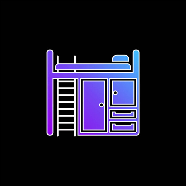 Мебель голубой градиентный вектор