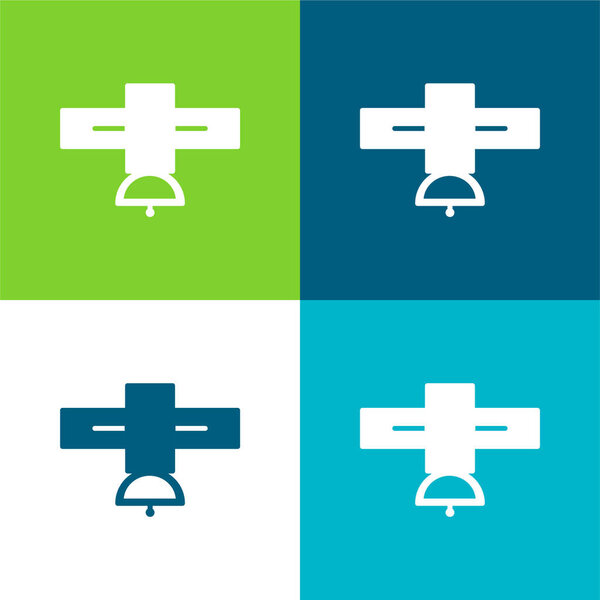 Большая плоская четырехцветная минимальная иконка